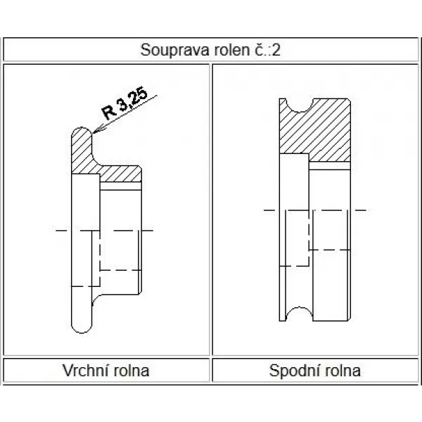 Souprava rolen č. 2 XBC 63/250 SEMET 40500021