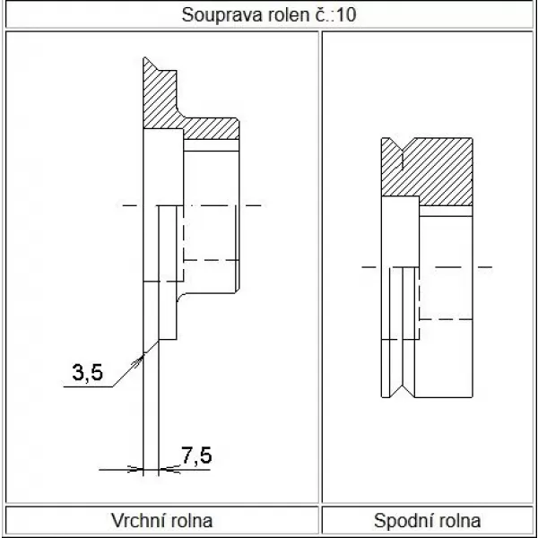 Souprava rolen č. 10 XBC 63/250 SEMET 40500027