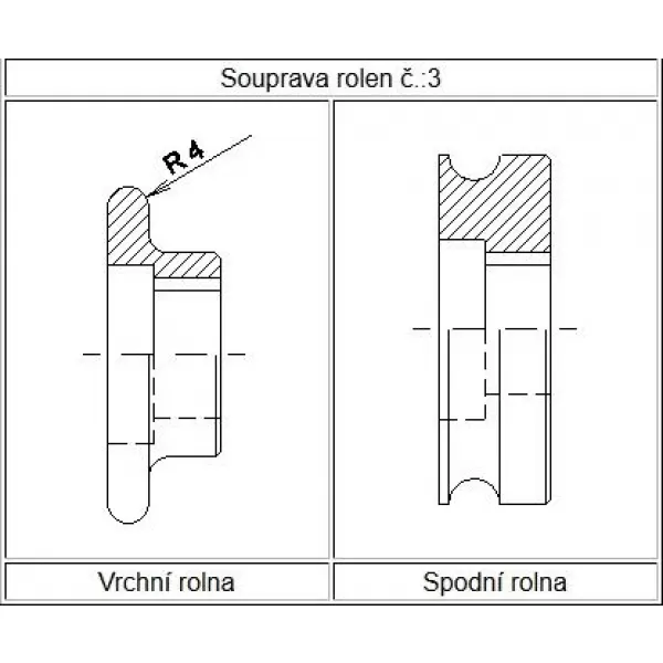 Souprava rolen č. 3 XB 50/180 SEMET 11501030