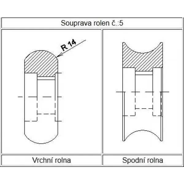 Sada roliek č.5 XB56/XBC56 SEMET 12501050