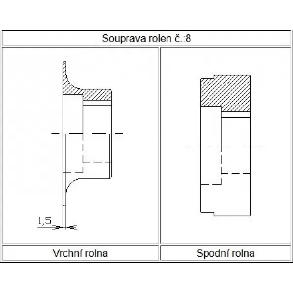 Souprava rolen č. 8 XBC 100/400 SEMET 14501080