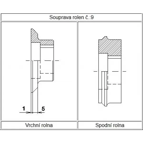Souprava rolen č. 9 XB56/XBC56 SEMET 12501090