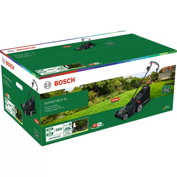 Aku kosačka 18V bez aku Bosch Rotak 18V2-43 06008B9L01