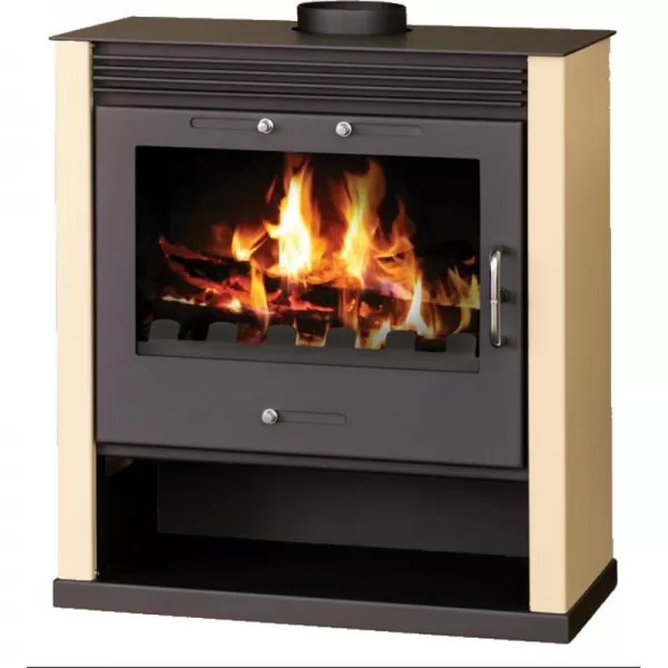 Krbová kamna s výměníkem slonová kost VICTORIA Rubin B