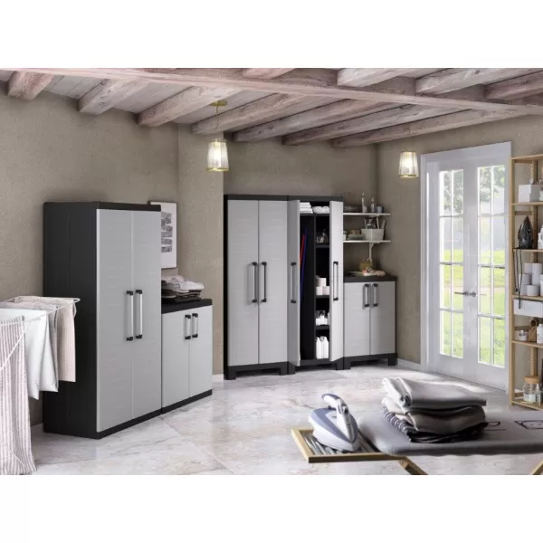 Skříň Keter Detroit Low šedá 610741