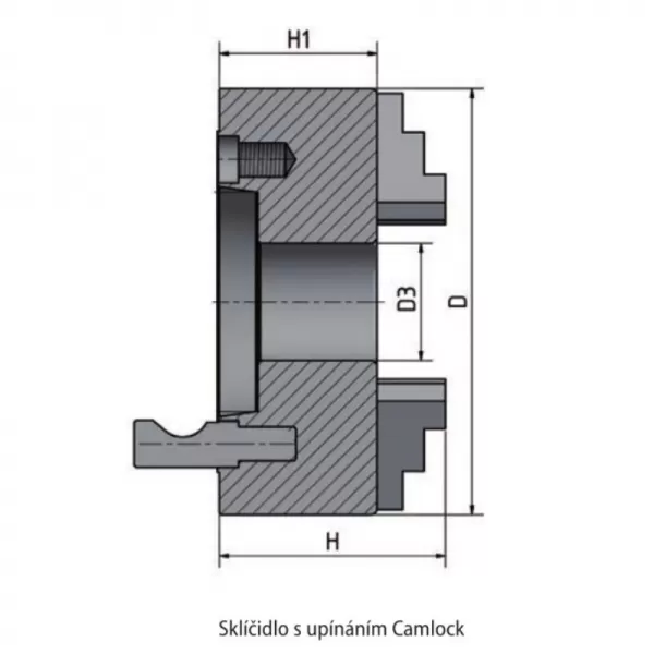 4-čelisťové sklíčidlo s nezávisle stavitelnými čelistmi průměr 400mm Camlock 8 OPTIMUM 3442890