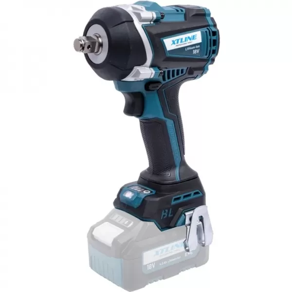 Aku rázový utahovák na 1/2" hlavice bezuhlíkový 18 V, 850 Nm XTLINE XT102834