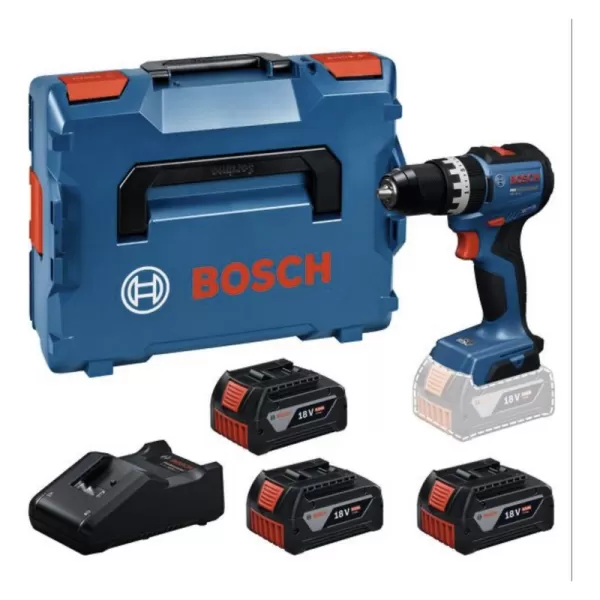 Aku příklepový vrtací šroubovák GSB18V-52, 3x 5,0Ah, L-BOXX, Bosch Professional 06019S0128