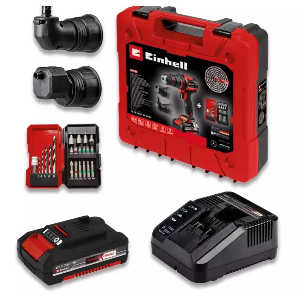 Aku vrtací šroubovák 18V/2,0Ah TE-CD 18/45 3X-Li +22 Einhell 4513990