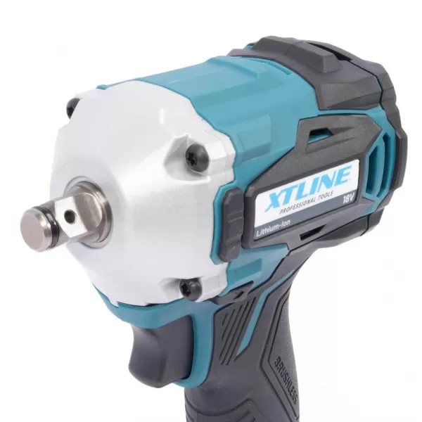 Aku rázový utahovák na 1/2" hlavice bezuhlíkový 18V/ bez aku 400 Nm Xtline XT102832