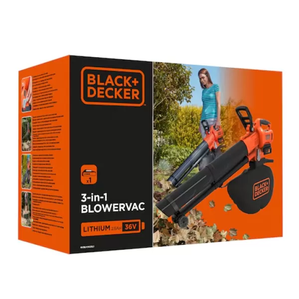 Aku fukar a vysavač 36V 2,5Ah 3v1 Black&Decker BCBLV3625L1