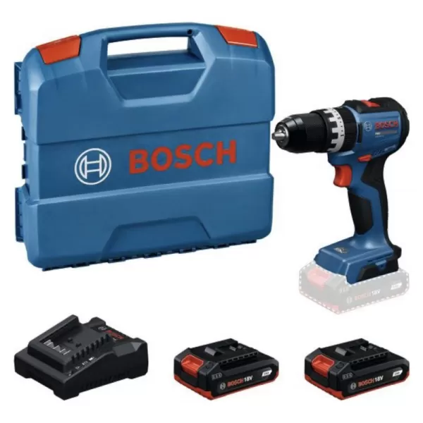 Aku příklepový vrtací šroubovák, 2x 2,0Ah, L-Case GSB18V-52 Bosch Professional 060190123