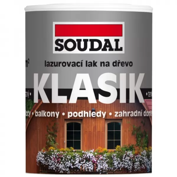 Lazurovací lak na dřevo SOUDAL Klasik 0,75 l