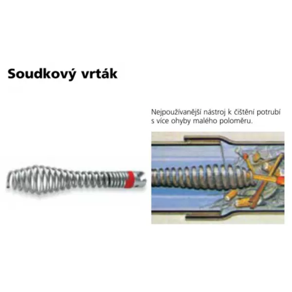 Trychtýřový vrták na čištění potrubí 60x195mm spojka 32mm ROTHENBERGER