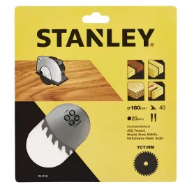 Pilový kotouč TCT/HM pro příčné řezy 160 x 20 mm, 40 zubů Stanley STA13255