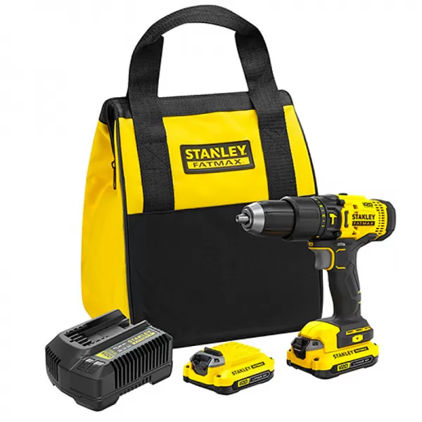 Aku příklepová vrtačka V20 18V 2x1,5Ah Stanley FatMax SFMCD711C2S