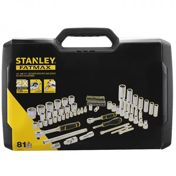 1/4" a 1/2" 81-dielna súprava bitov FatMax STANLEY FMMT82826-1