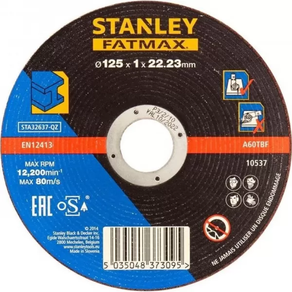 Řezný kotouč na kov 125x22,2 STANLEY FATMAX STA32637