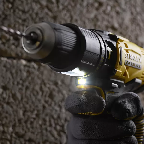 Aku vŕtačka s príklepom V20 18V 2x2,0Ah, príslušenstvo Stanley FatMax SFMCD711DSA