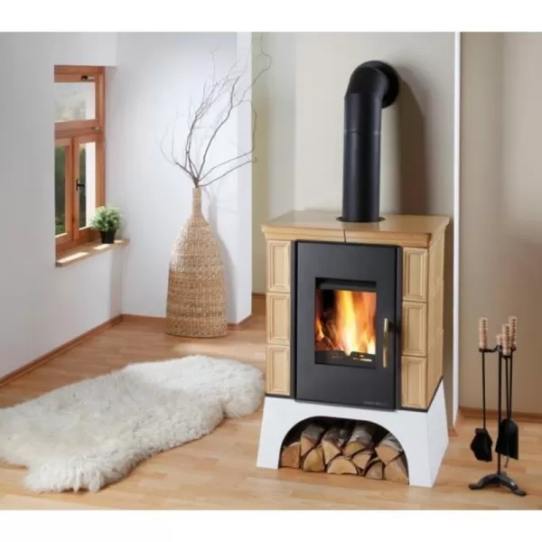 Kachlová kamna černá, tabák kachle Haas+Sohn EBOLI