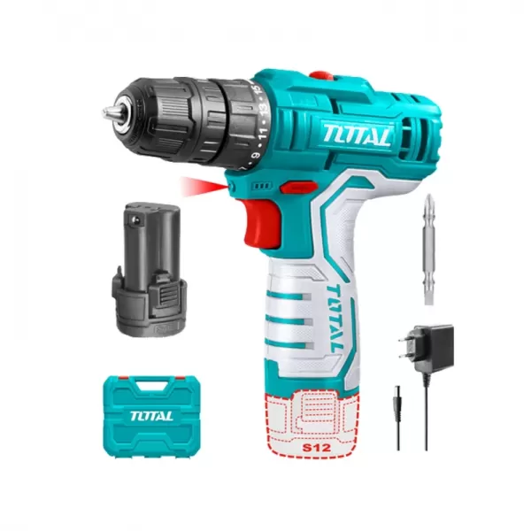 Aku vrtací šroubovák 12V 2x1,5Ah TOTAL TDLI12208