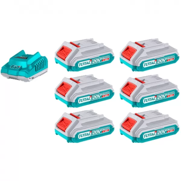 Sada baterií 20V 4x2,0 Ah + nabíječka INDUSTRIAL TOTAL TFBCLI2062