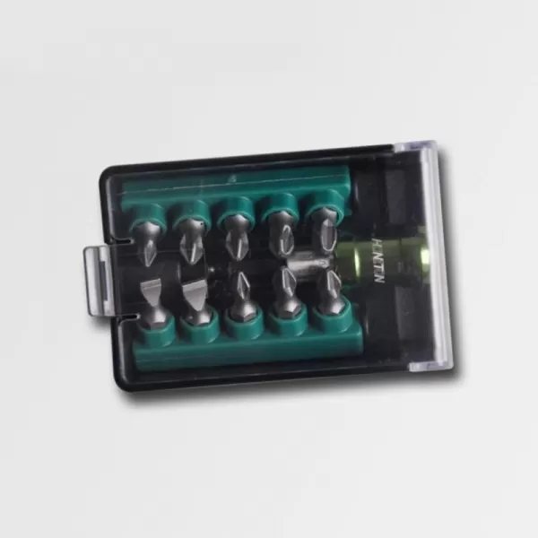 11-ti dílná sada šroubovacích bitů systém RS S2 v plastovém boxu HONITON HW96-0411