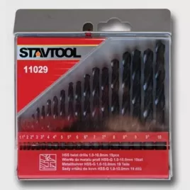 Sada vrtáků do kovu černé 19 dílů Profi P11029A