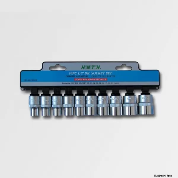 Sada hlavic 1/2" 10 dílů CRV HONITON H4010