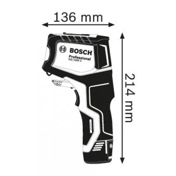 Aku termodetektor + L-Boxx Bosch GIS 1000 C Professional