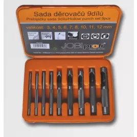 9-ti dílná sada děrovačů v plastovém boxu STAVTOOL PA23328