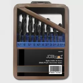 Sada vrtáků STAVTOOL do kovu černé 19 dílů Profi kov.obal P11030A