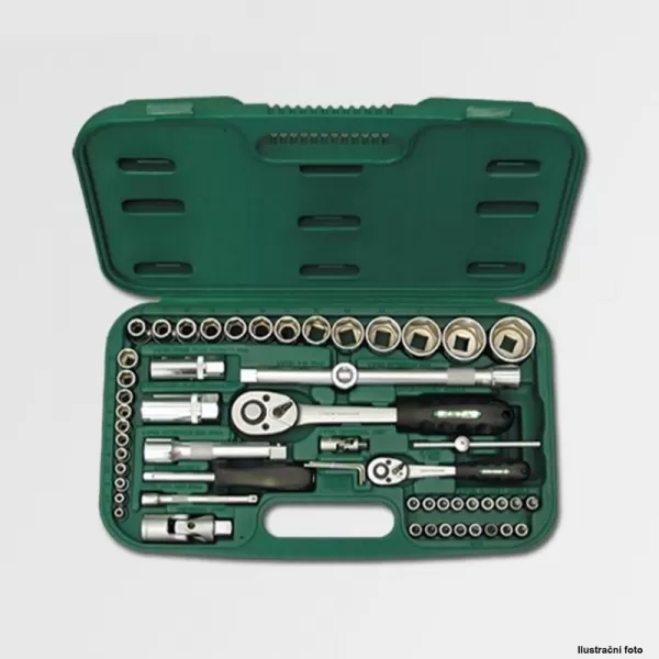 Sada hlavic 1/4"-1/2" 56 dílů 40CRV HONITON H4060