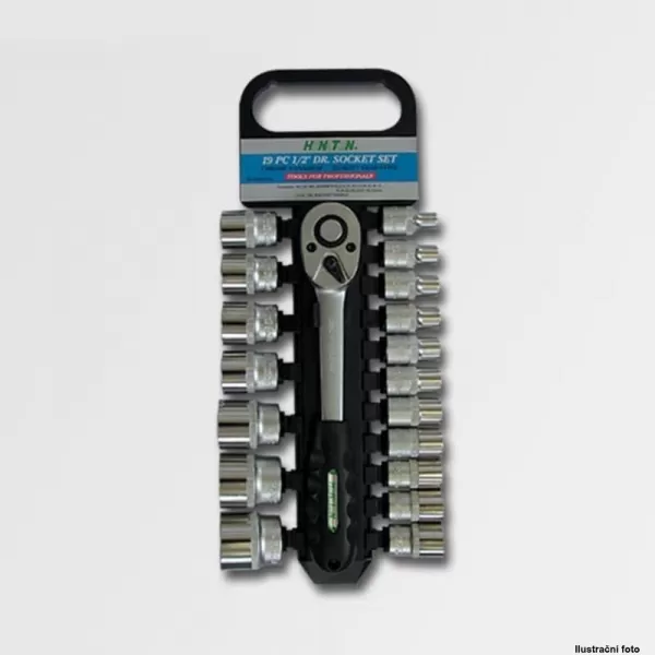 Sada hlavic 1/2" 19 dílů 40CRV HONITON H4019