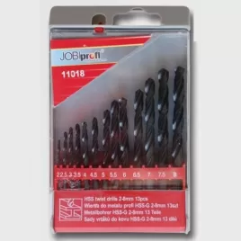 Sada vrtáků do kovu černé 13 dílů Profi P11018A