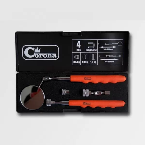 Inspekční zrcátko + teleskopický magnet s nástavci CORONA PC0462