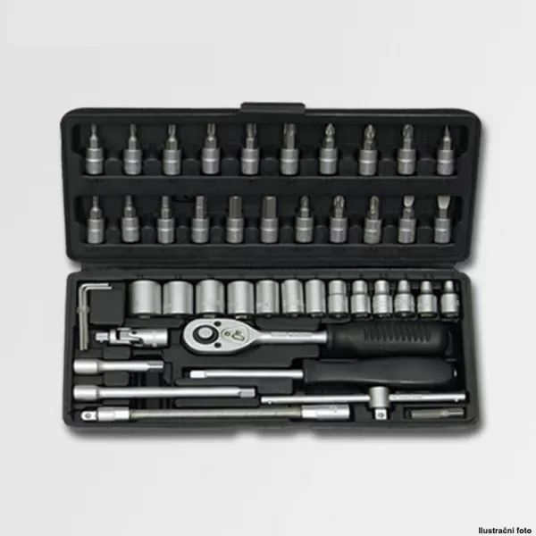 Sada zásuviek 1/4" 46 dielov 40CRV HONITON H1160