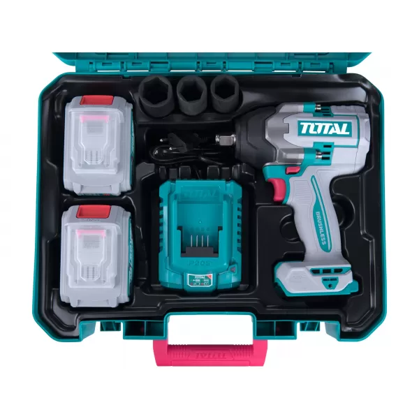 Aku rázový utahovák 20V 2x4,0Ah Industrial Total TIWLI2085