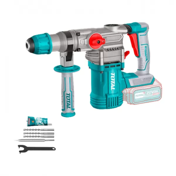 Aku vrtací a sekací kladivu 20V bez aku SDS PLUS BRUSHLESS INDUSTRIAL TOTAL TRHLI20288