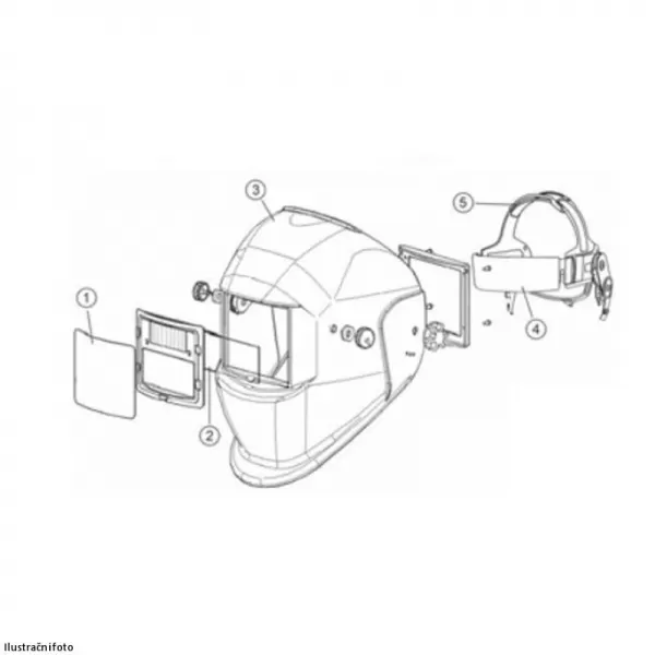 Nastavitelný držák kukly Varioprotect L, XL Schweisskraft 1662006