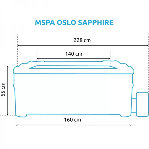 Vířivý bazén MSPA OSLO SAPPHIRE F-SA063W Marimex 11400303