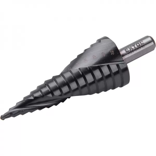 Vrták stupňovitý s lamačem třísek, O 4-32mm/po 2mm, HSS-Co Extol industrial 8701194