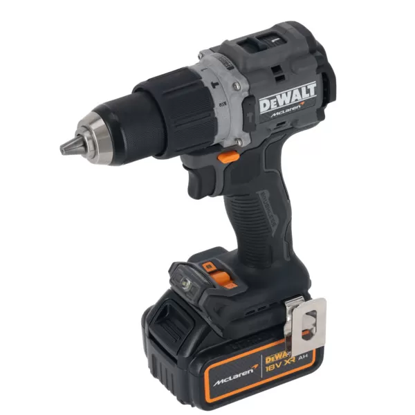 Aku příklepová vrtačka 18V/2x5,0Ah limitovaná edice McLaren DeWALT DCD85MP2T