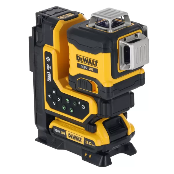Aku multiline laser zelený 3x360° s dálkovým ovládáním 18V 1x2,0Ah DeWALT DCLE34035D1