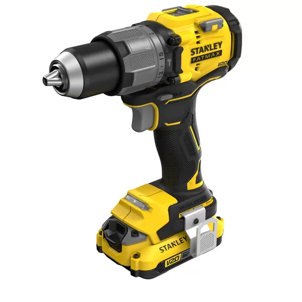 Aku bezuhlíková vrtačka s příklepem V20 18V bez aku Stanley FatMax SFMCD726B