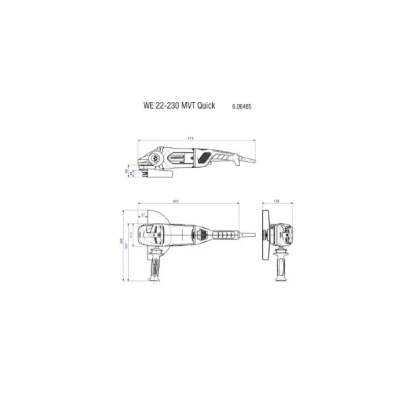 Úhlová bruska 230 mm Metabo WE 22-230 MVT