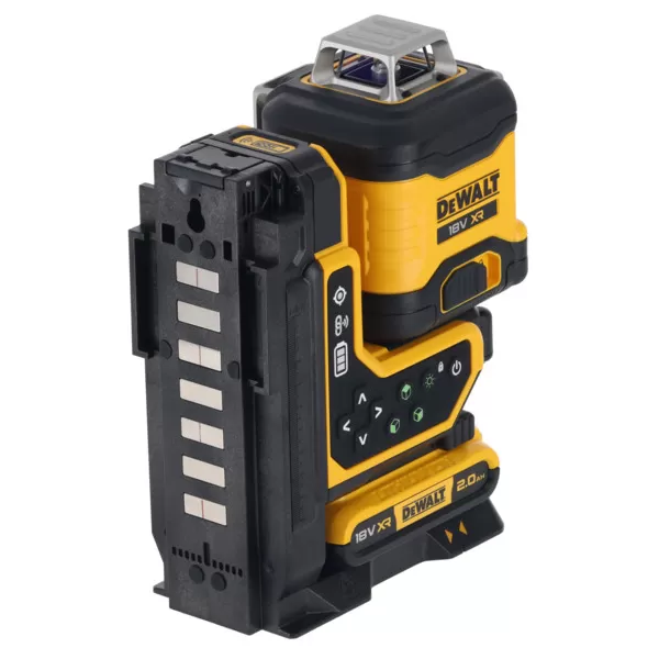 Aku multiline laser zelený 3x360° s dálkovým ovládáním 18V 1x2,0Ah DeWALT DCLE34035D1