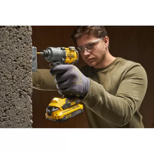 Aku bezuhlíková kombinovaná sada 18V 2x4,0Ah STANLEY FATMAX V20 SFMCK211M2T