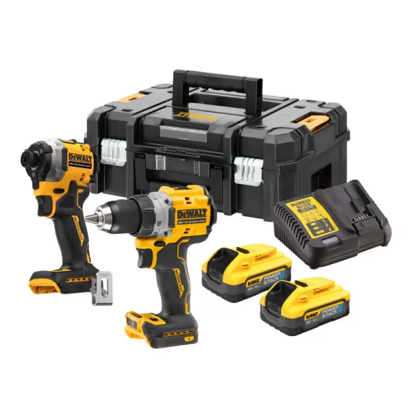 Aku bezuhlíková kombo sada nářadí 18V 2x5,0 Ah XR DeWALT POWERSTACK DCK2051H2T