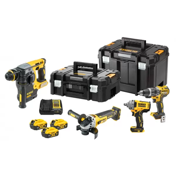 Aku bezuhlíková kombo sada nářadí 18V 3x5,0 Ah XR DeWALT DCK428P3T